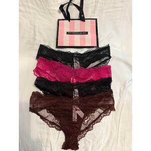 NWT Victoria’s Secret High-Leg Sheer Cheeky Panty Lot – Size S (4 pairs)